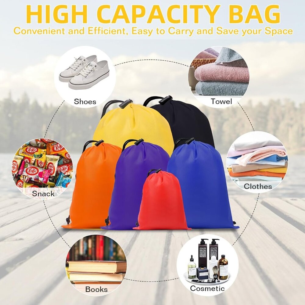 Customizable Waterproof Drawstring Sack - Sporty … - image 3